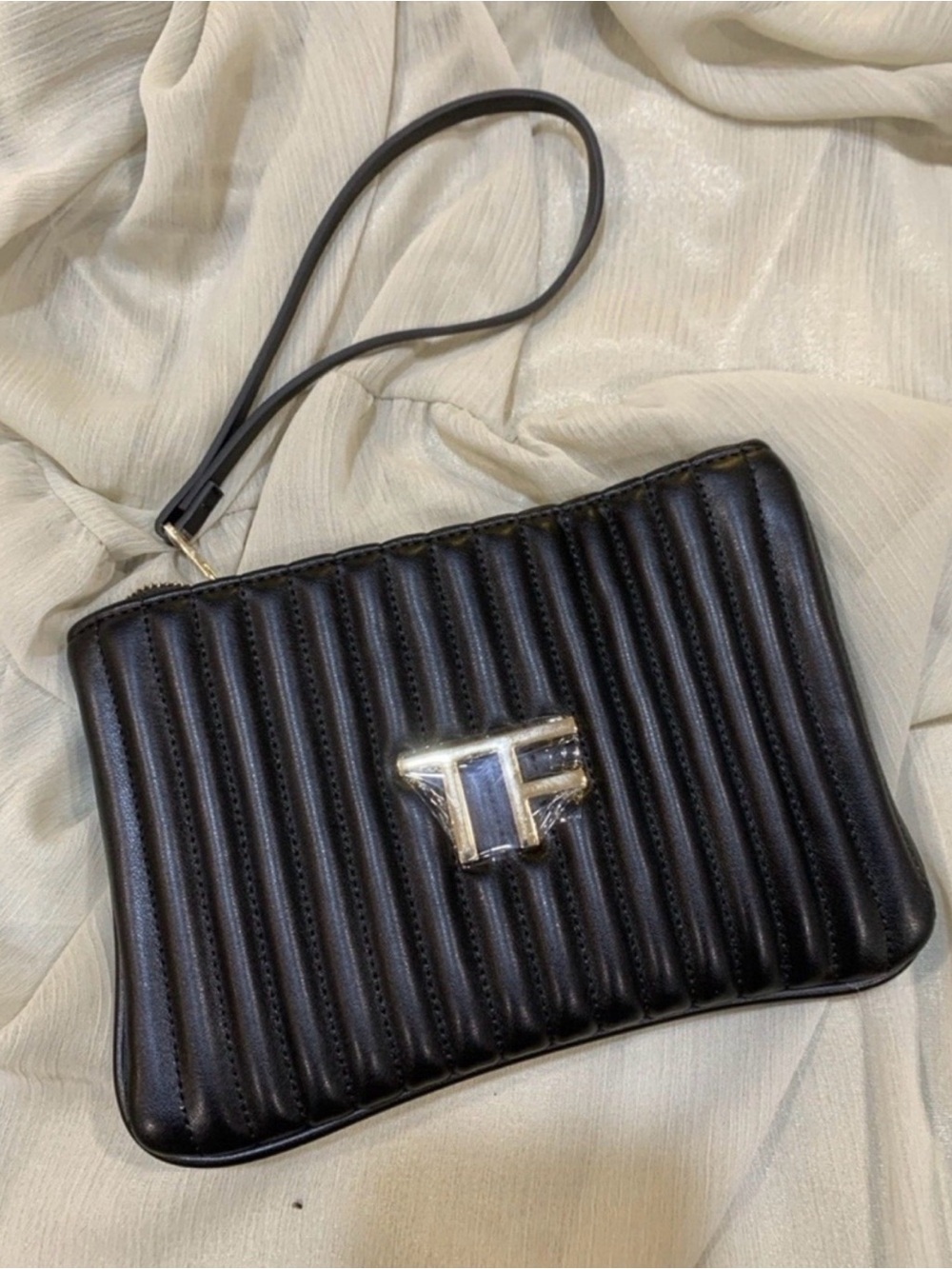 GWP - Tom Ford Black Quilted Wristlet Clutch (NWOT)
